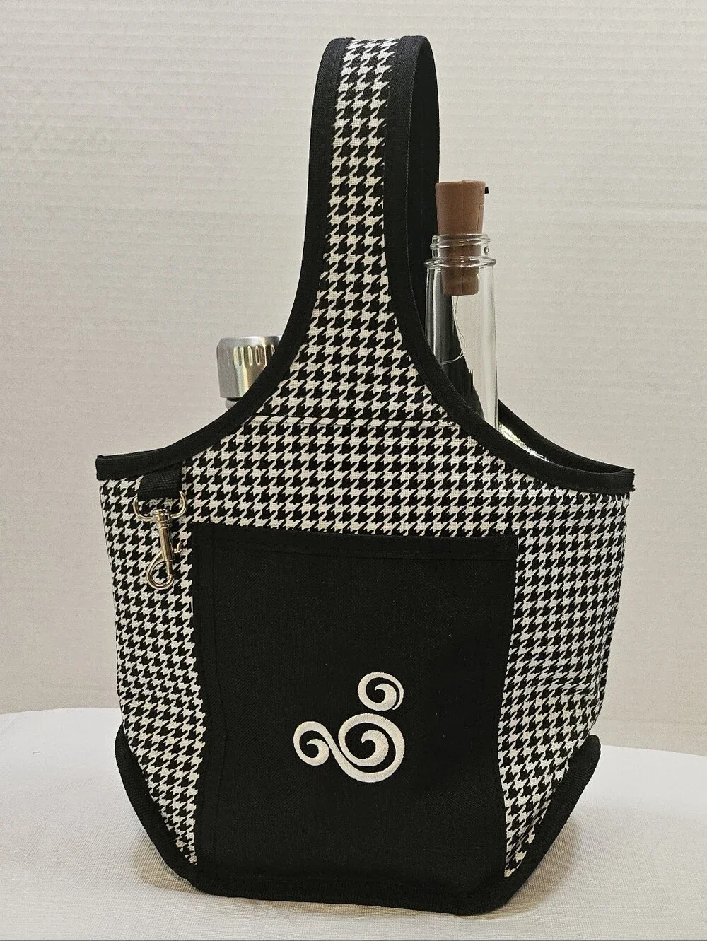 Disney Logo Wine Tote Bag with Front Pocket